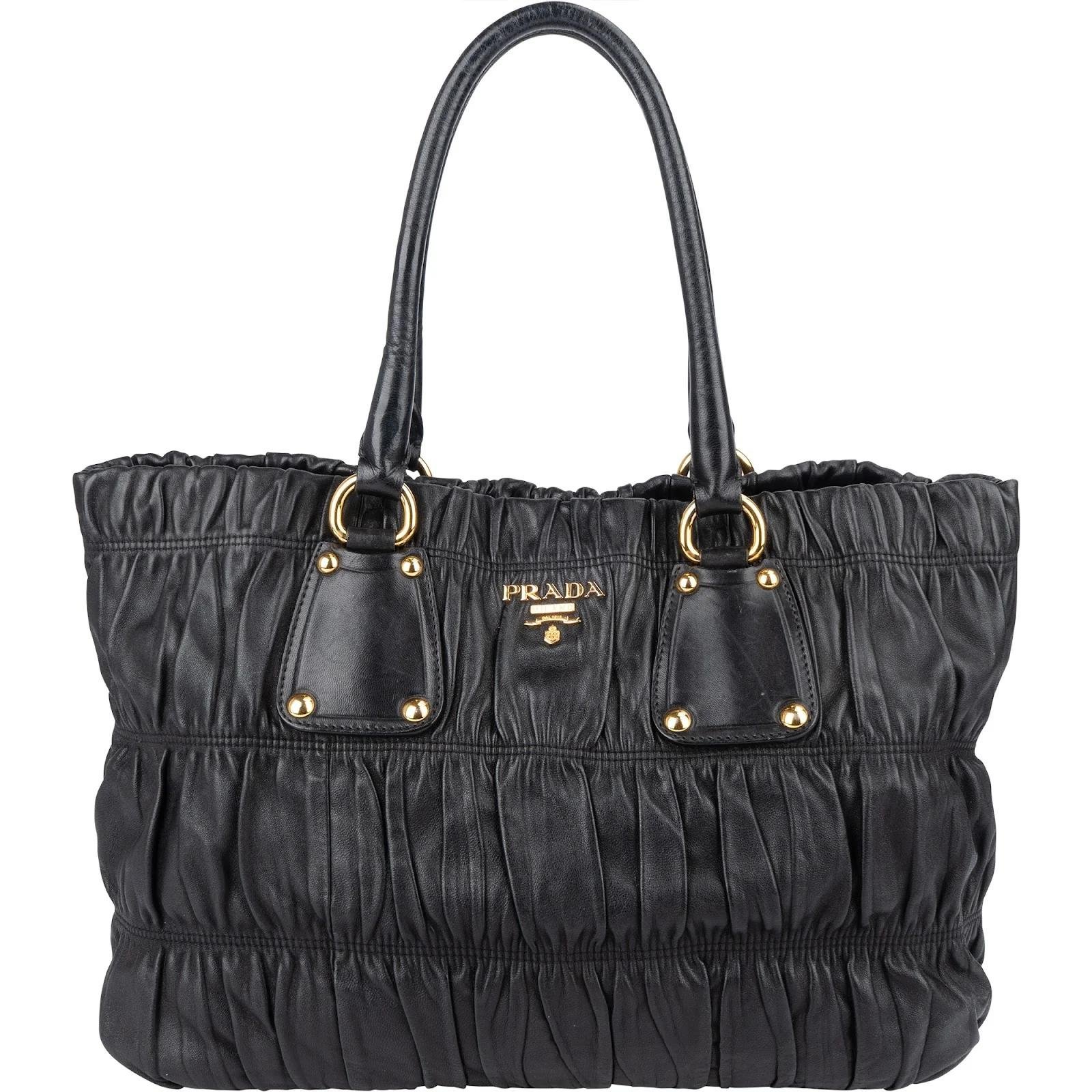 Re-Nylon leather handbag