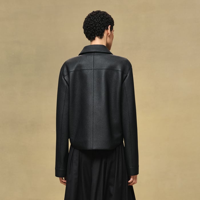Noir Washed Deerskin Jacket
