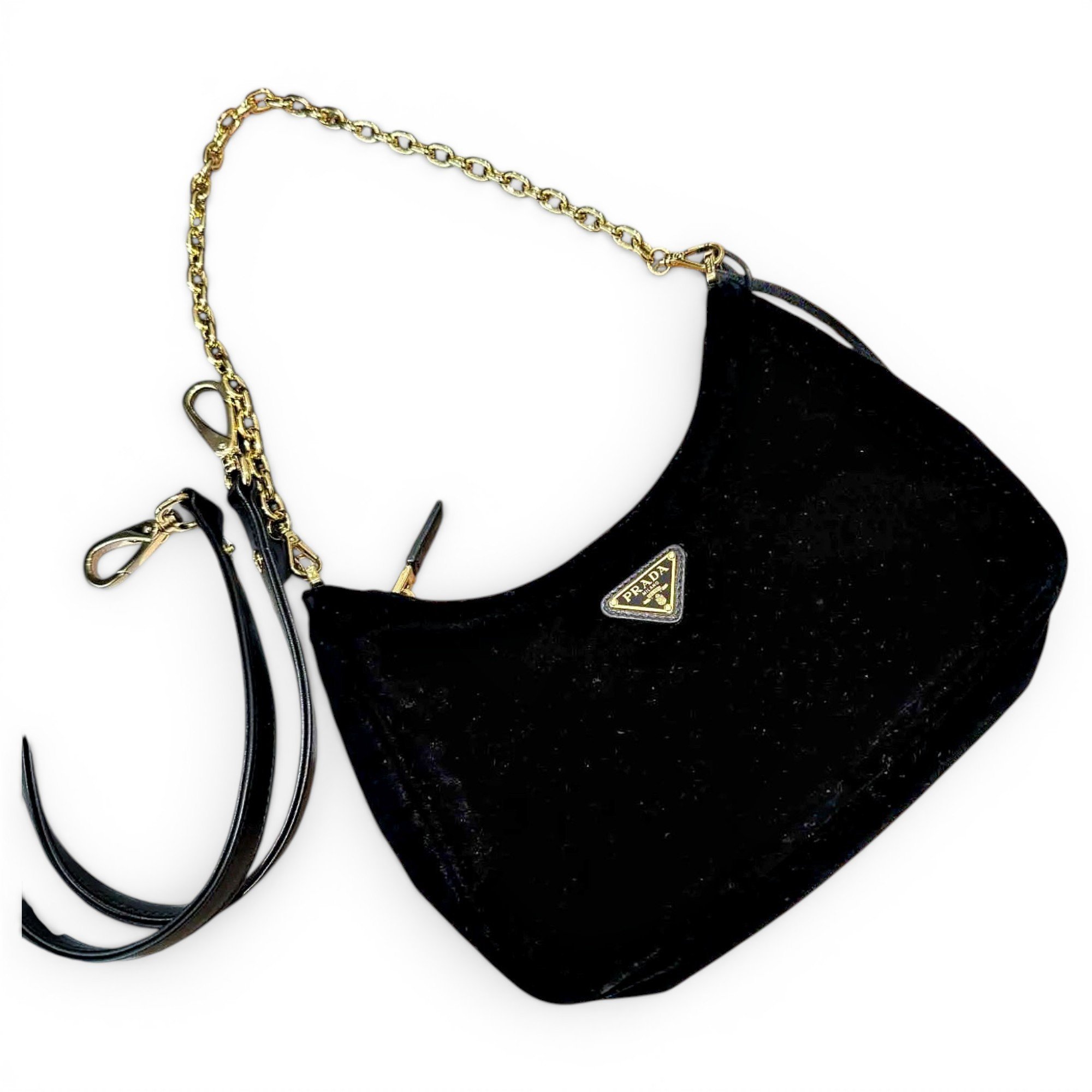 Re-edition velvet handbag