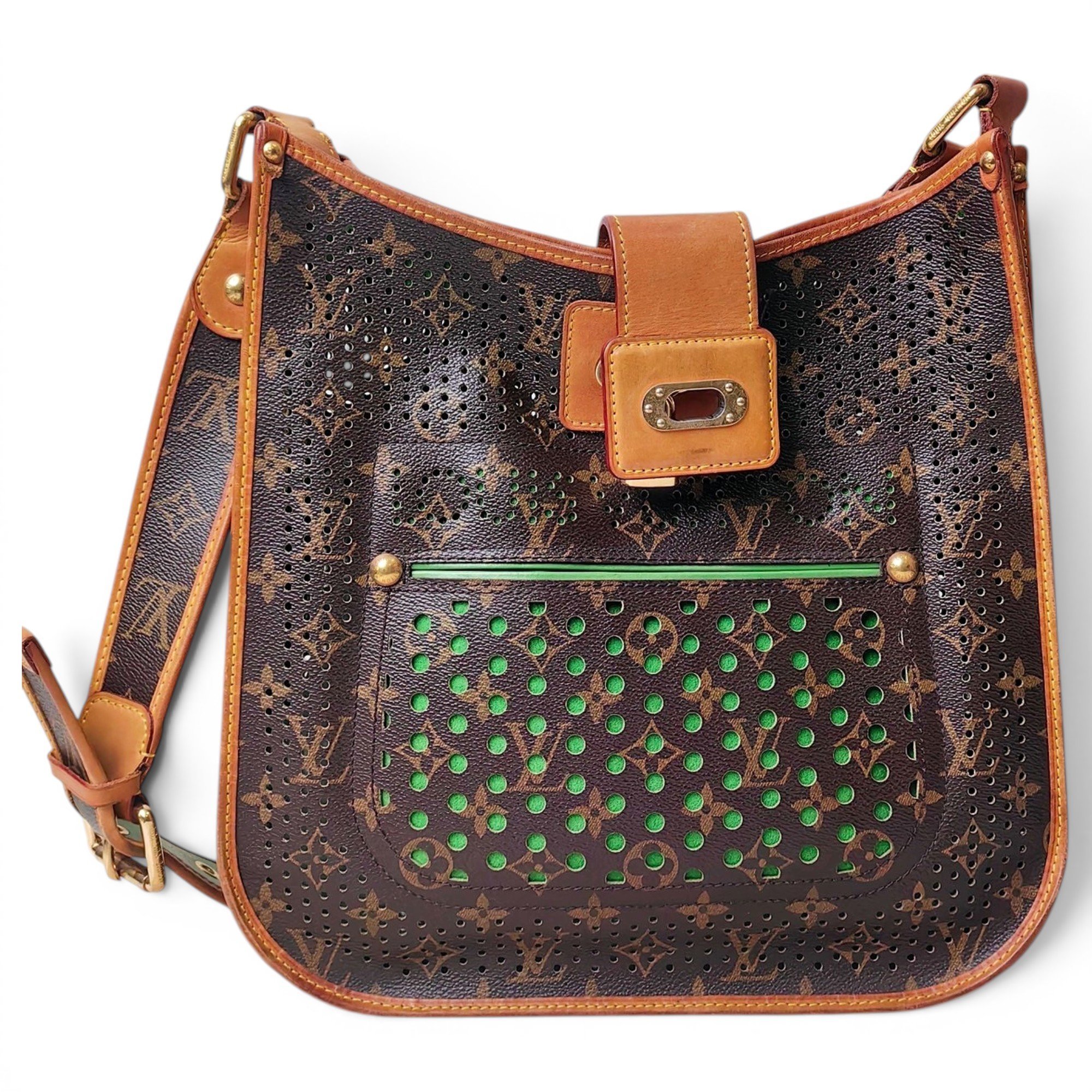 Musette leather handbag