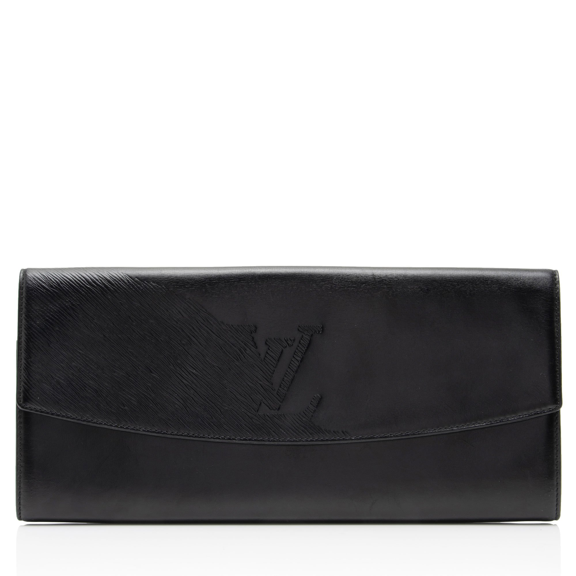 Leather clutch bag