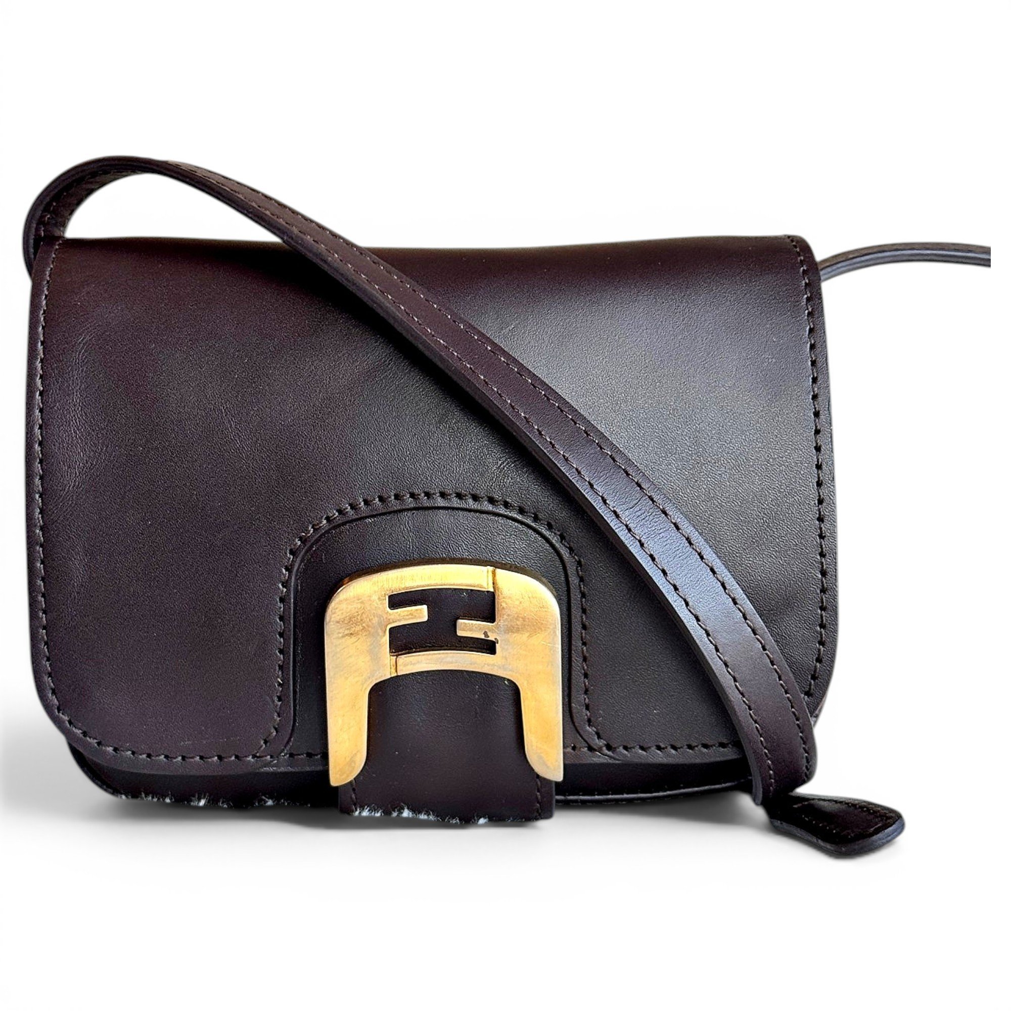 Baguette leather crossbody bag