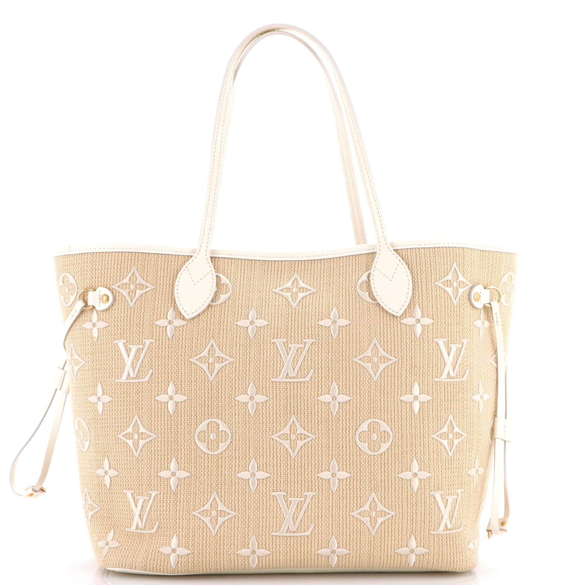 Neverfull NM Tote Monogram Giant Embroidered Cotton MM
