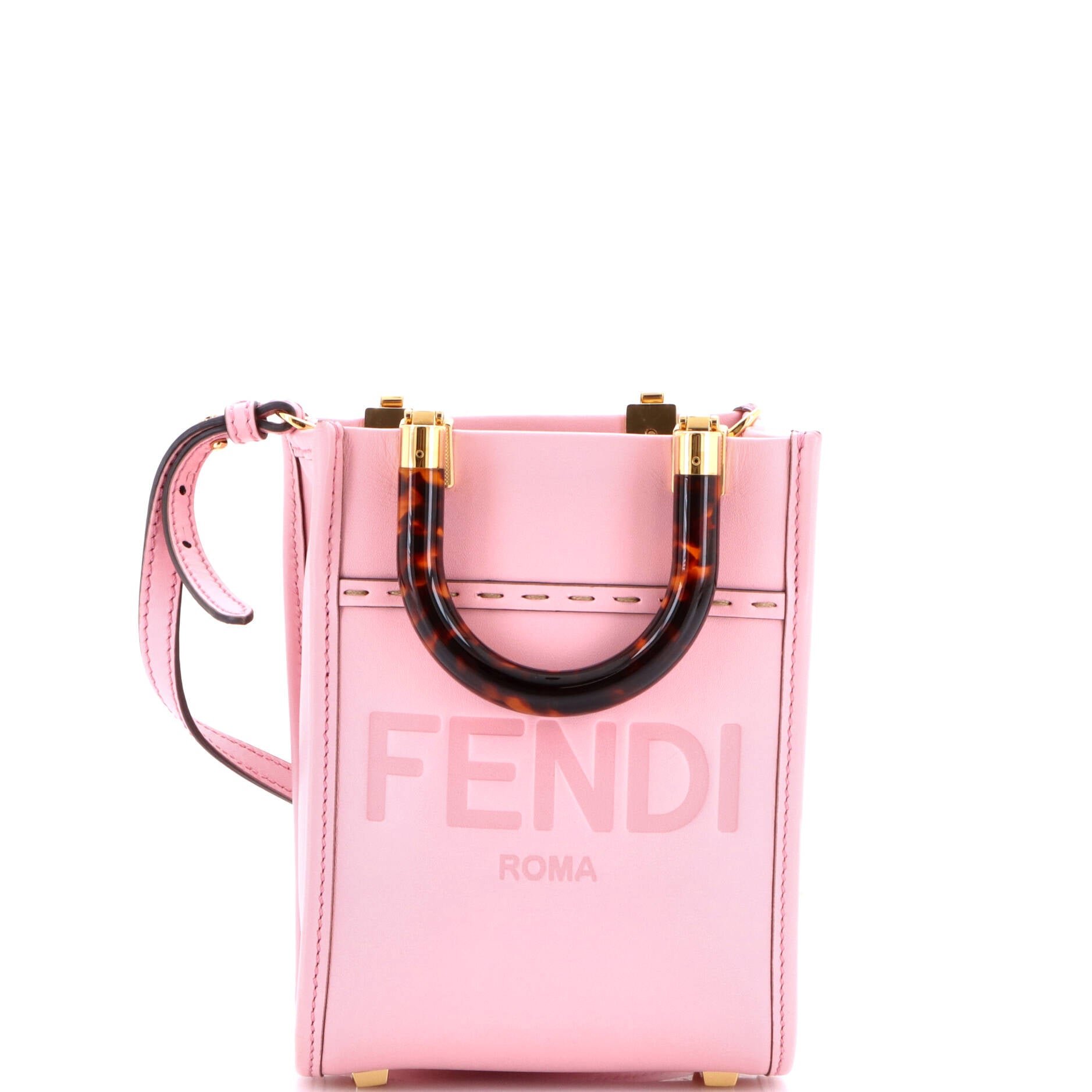 Fendi Sunshine Shopper Tote Leather Mini