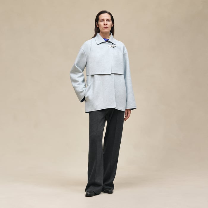 Bleu Trench Modular Cashmere Coat