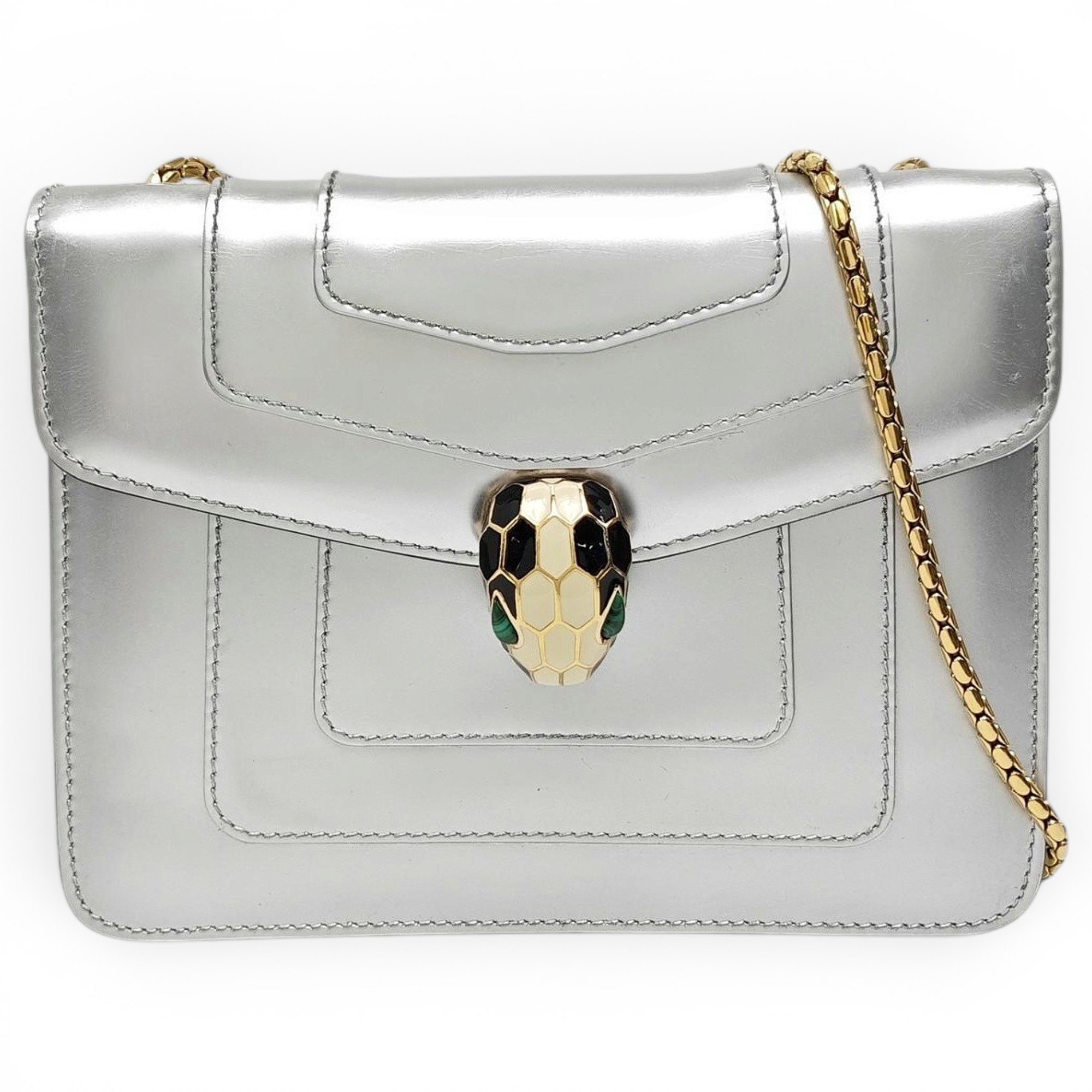 Patent leather handbag