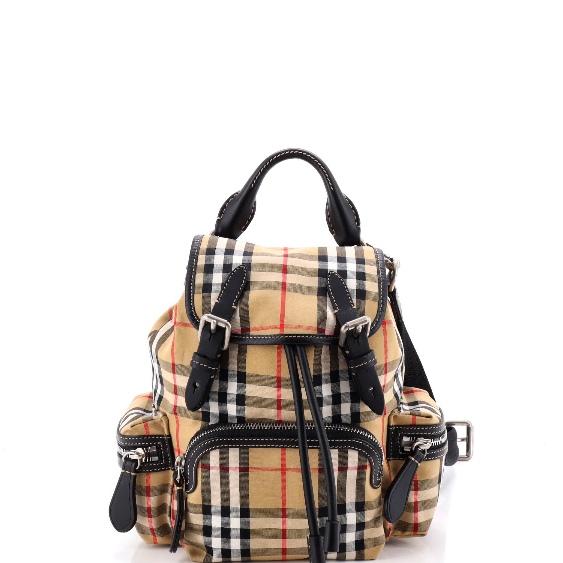 Rucksack Backpack Vintage Check Nylon Mini