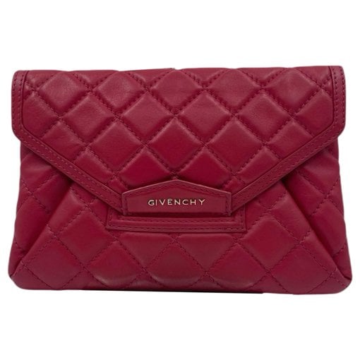 Leather clutch bag
