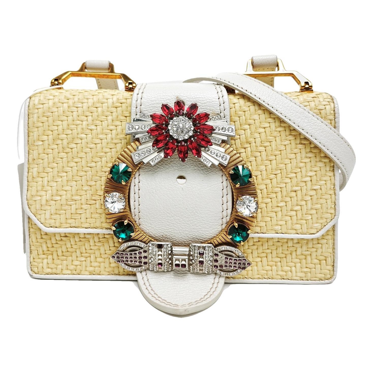 Miu Lady cloth handbag