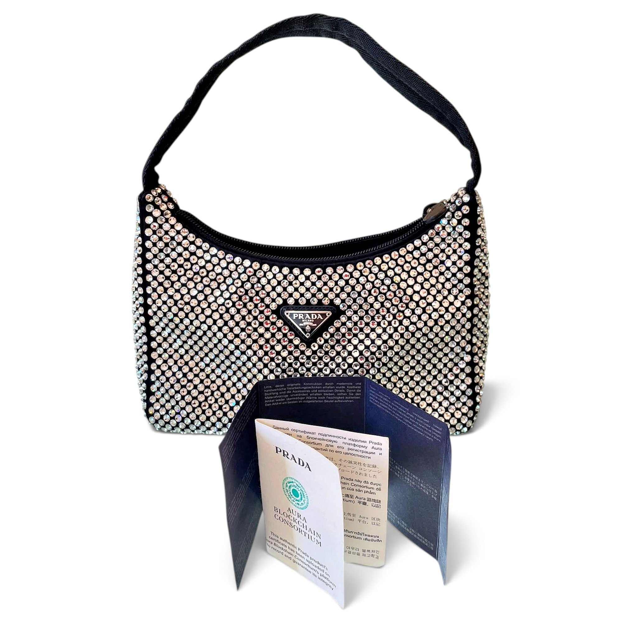Re-Edition 2005 Zip glitter handbag