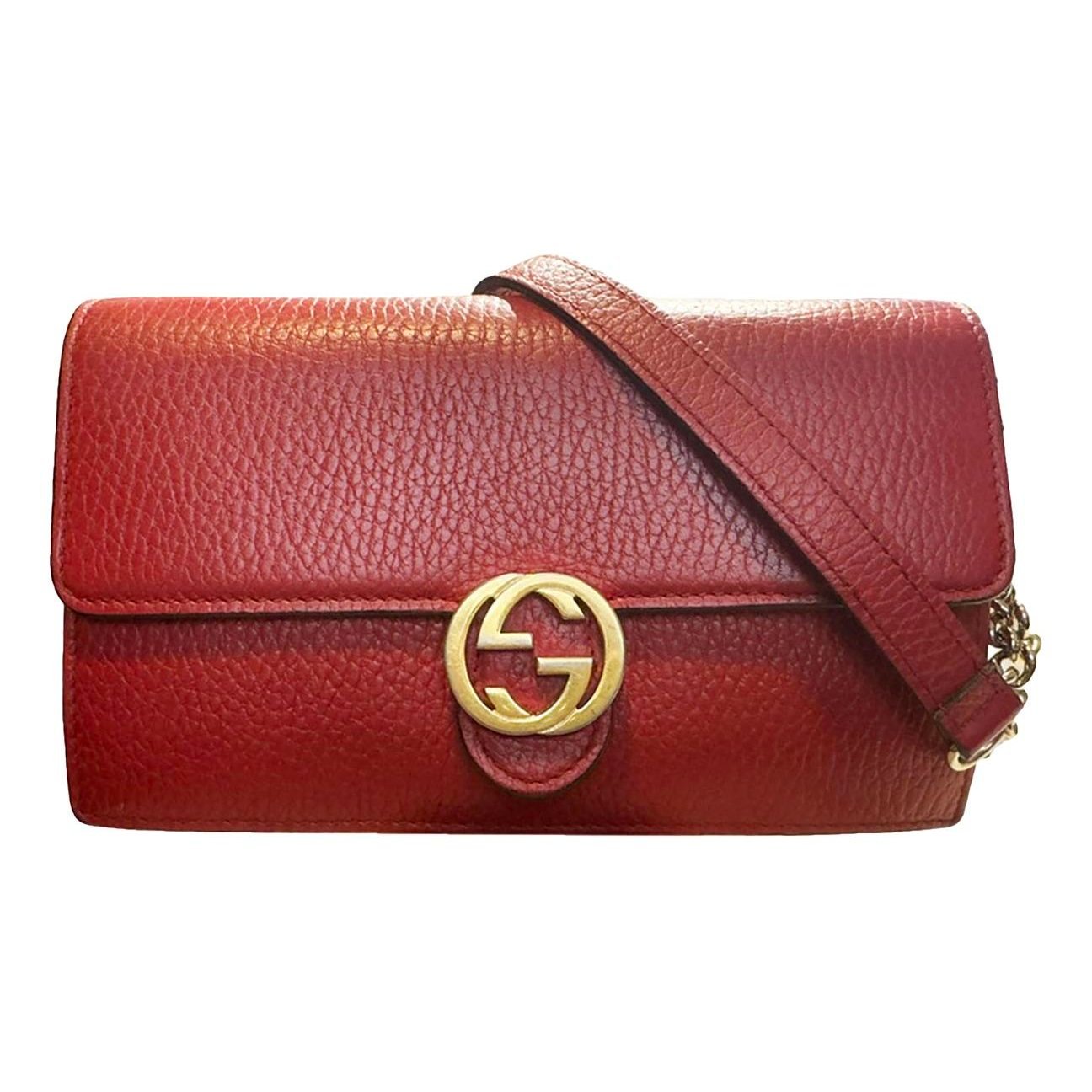 Interlocking leather crossbody bag