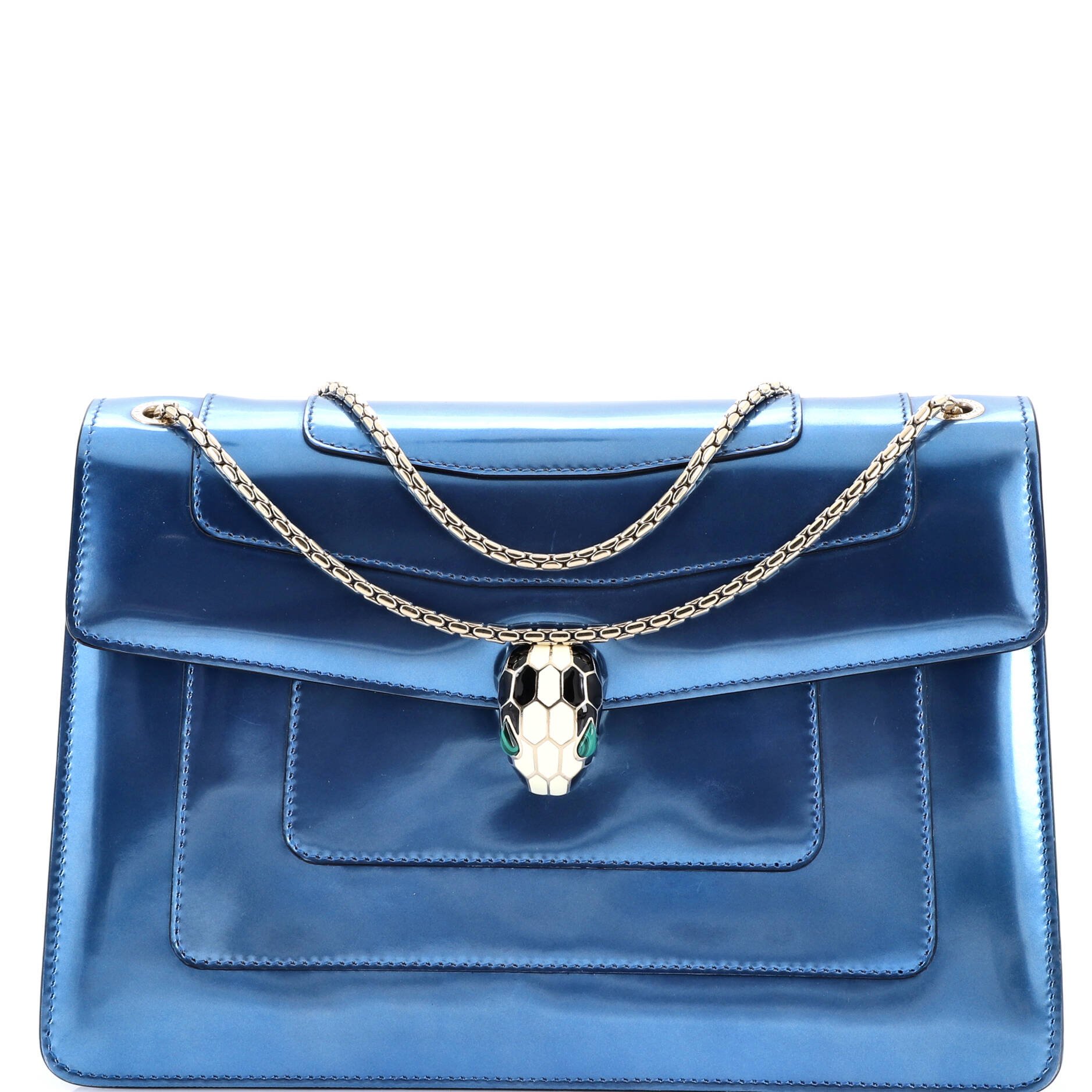 Bvlgari Serpenti Forever Shoulder Bag Patent Medium