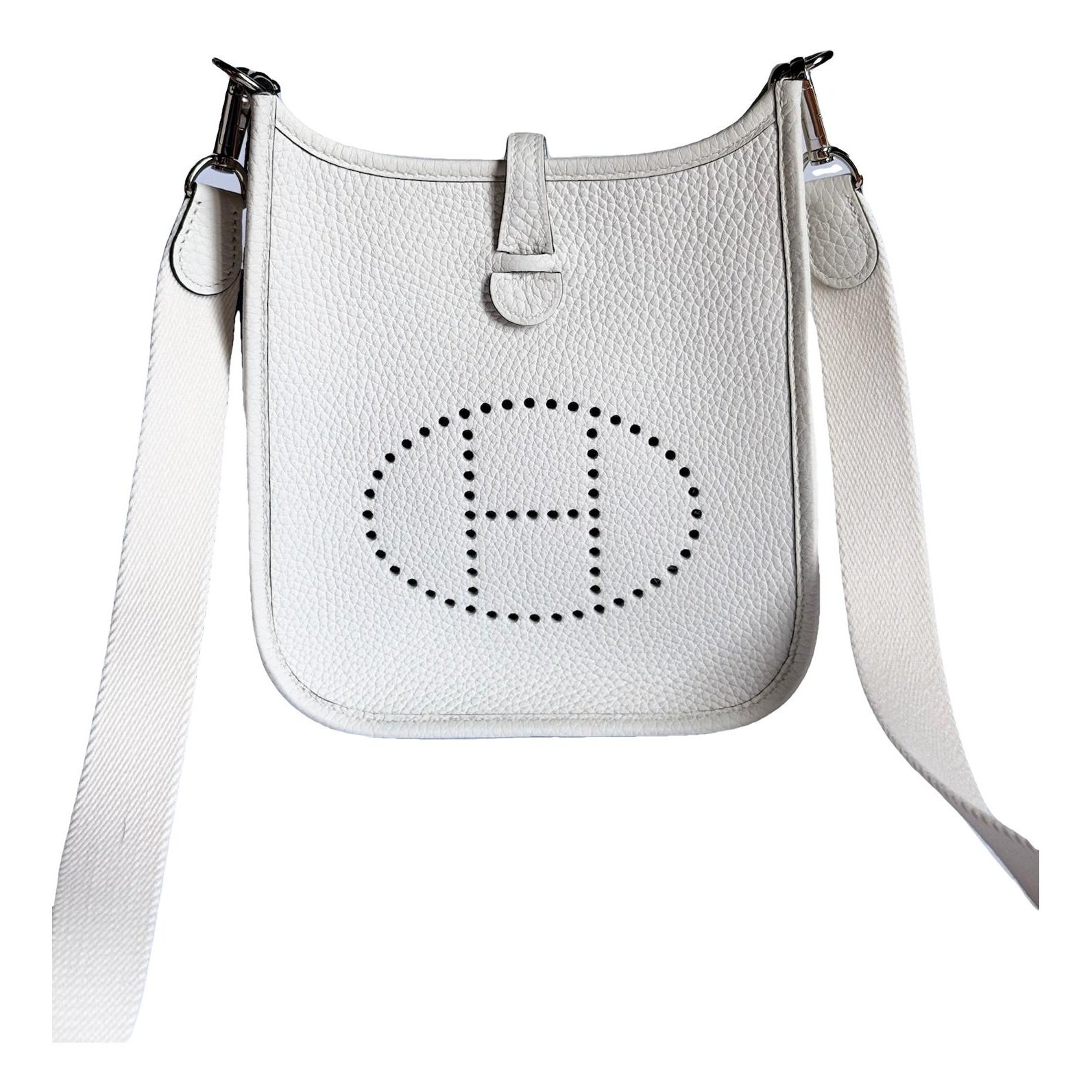 Hermes Evelyne Handbag White