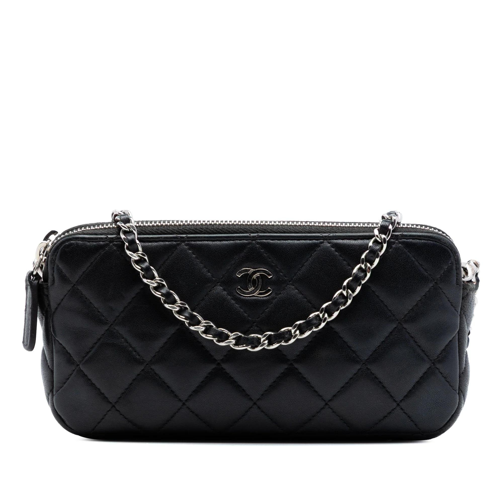 Leather clutch bag