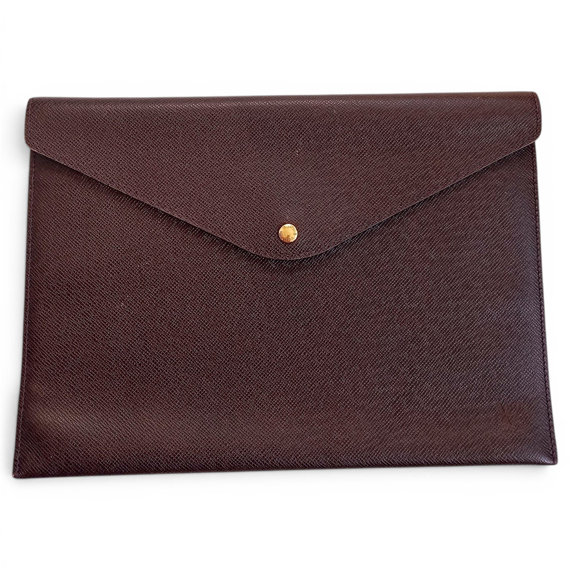 Leather clutch bag