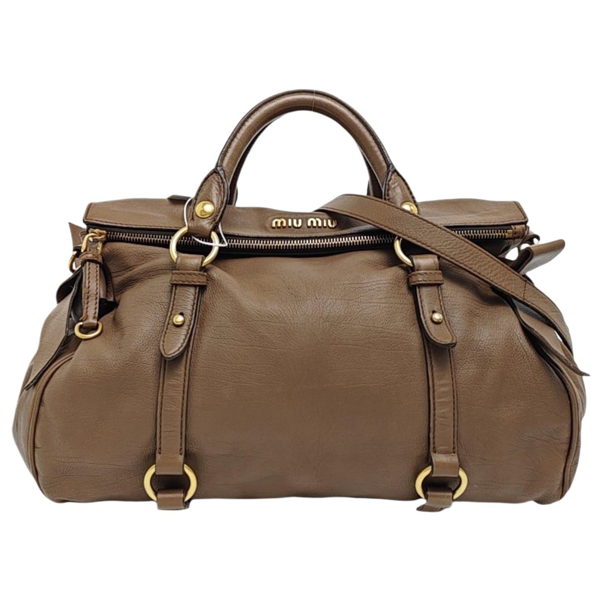Bow bag leather handbag