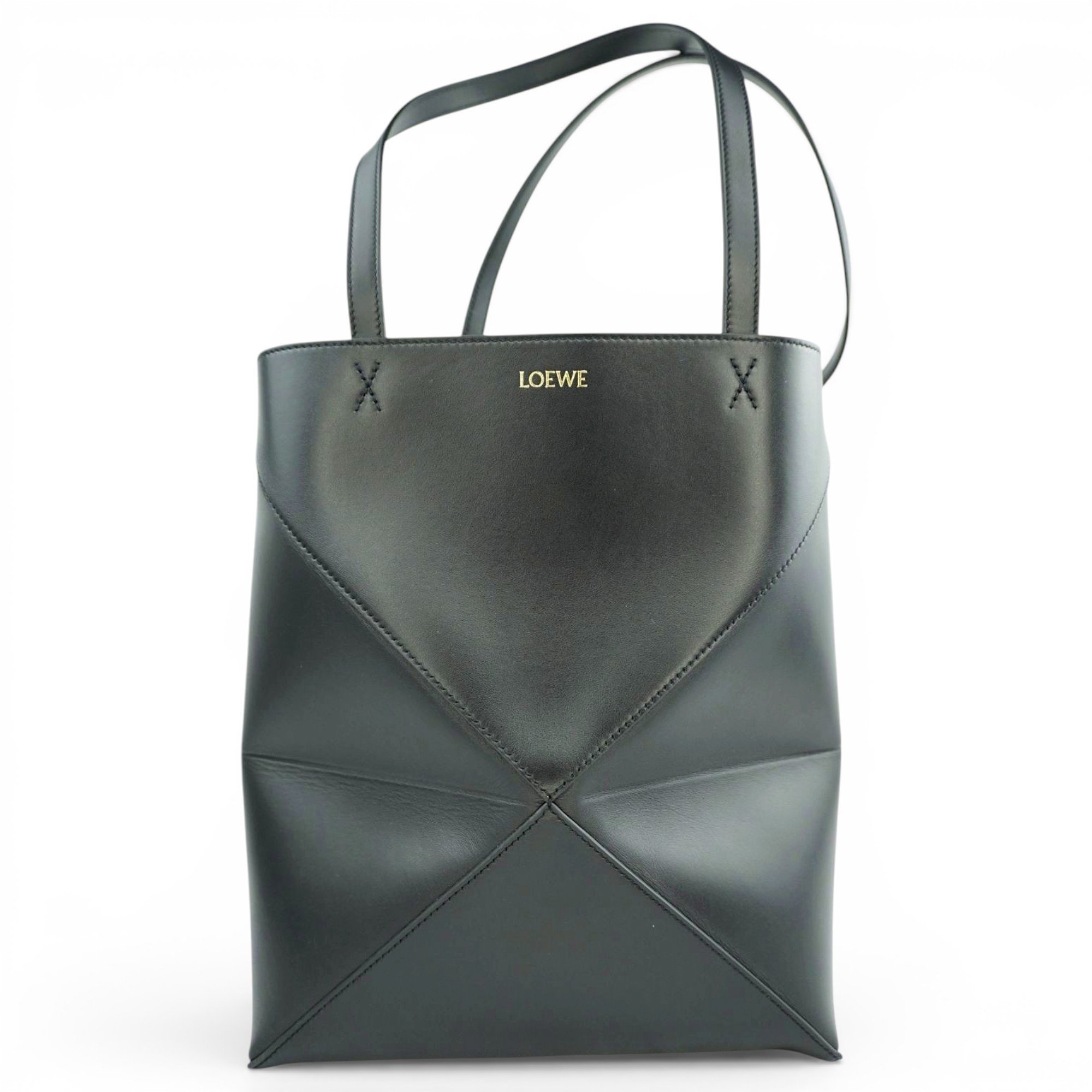 Puzzle Fold leather handbag