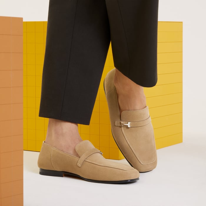 Beige Argile Mocassim Giovanni