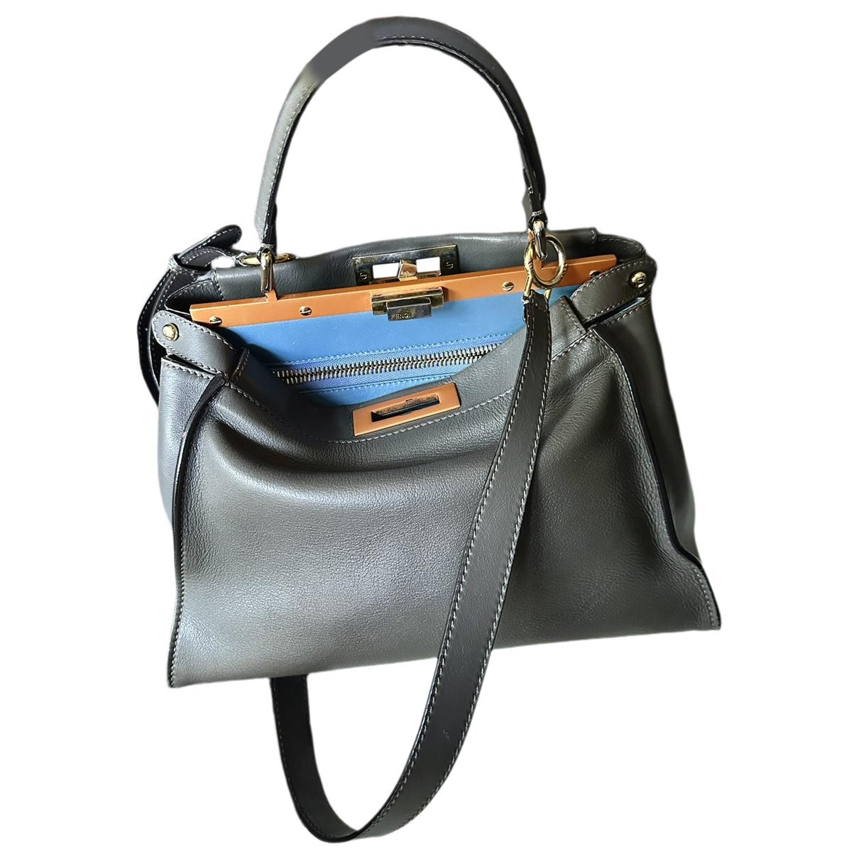 Peekaboo leather handbag