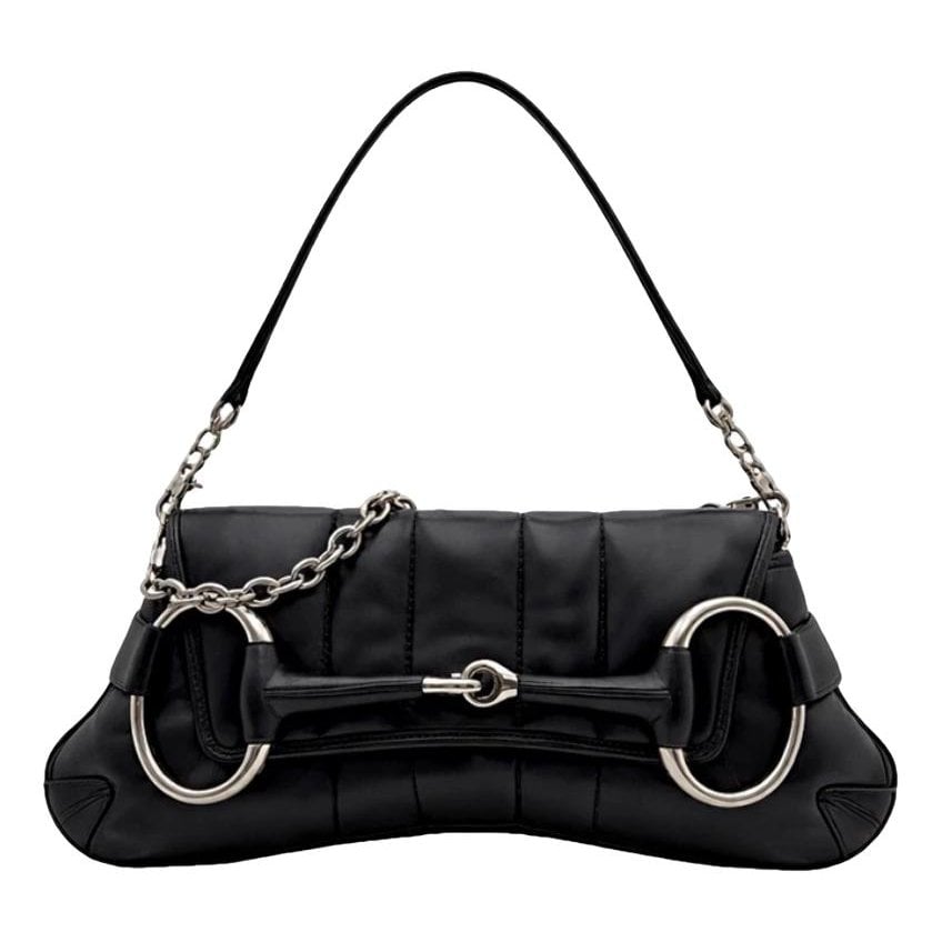 Horsebit Chain leather handbag