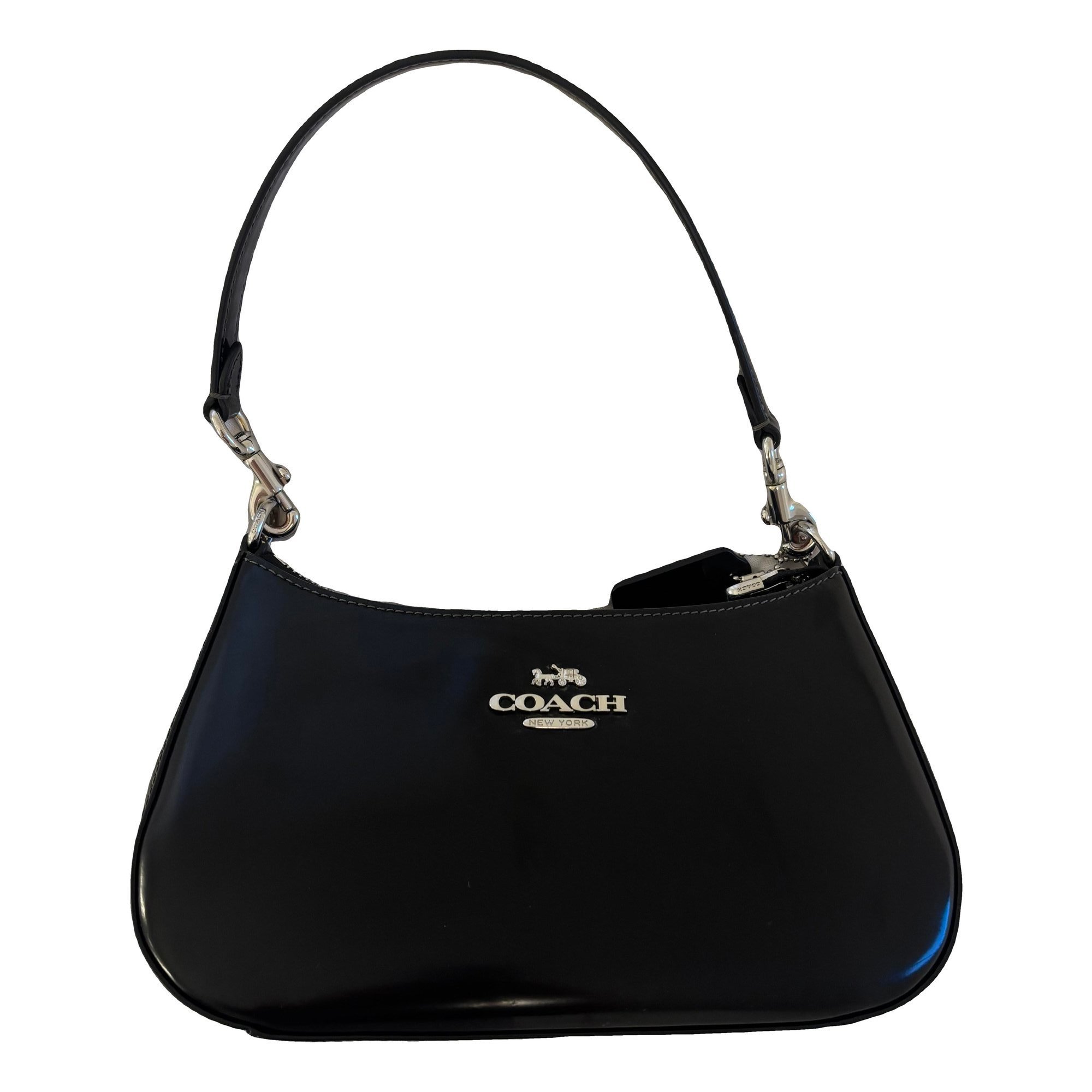 Patent leather handbag