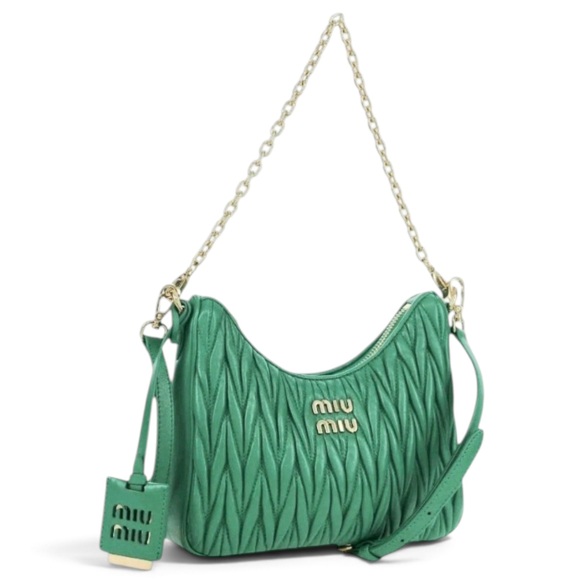 Matelassé leather handbag
