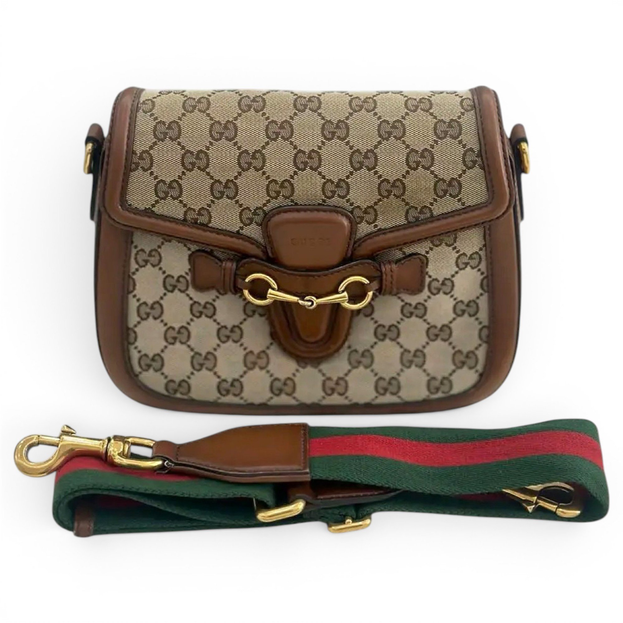 Lady Web leather crossbody bag