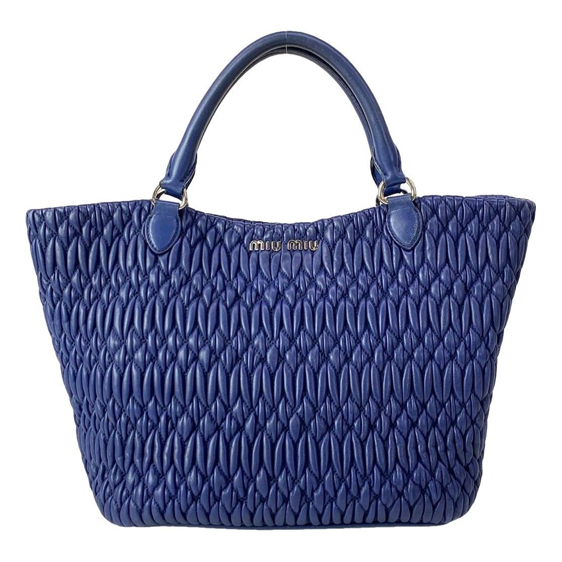 Miu Crystal leather tote