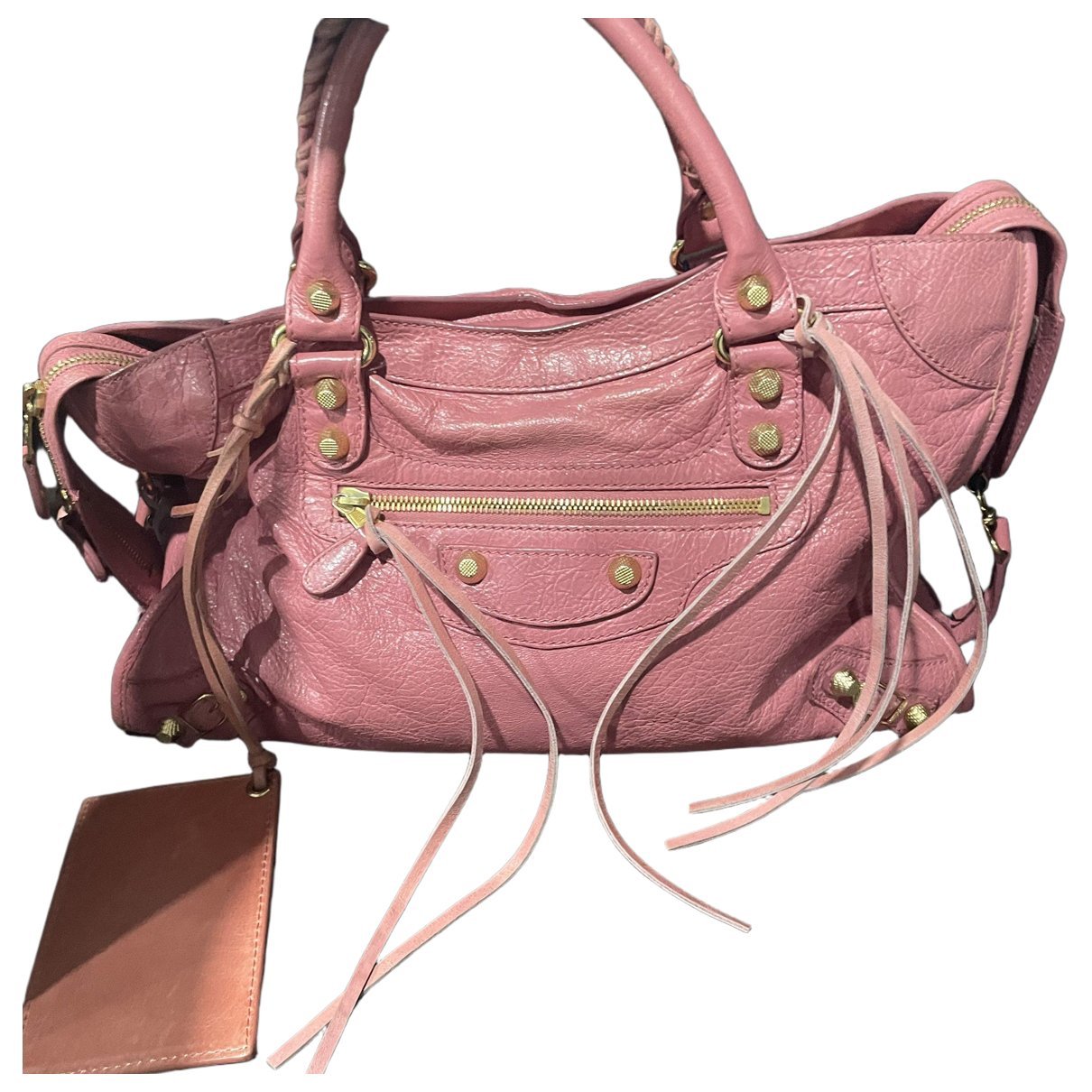 City leather handbag