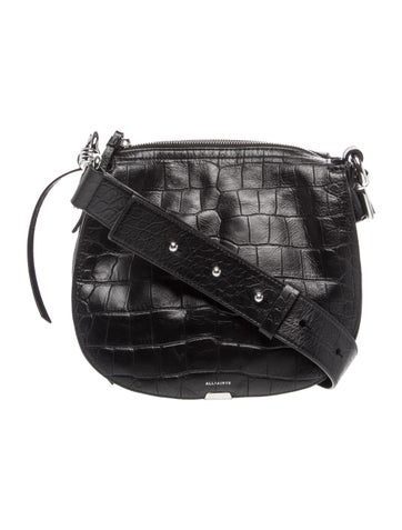 Embossed Leather Crossbody Bag