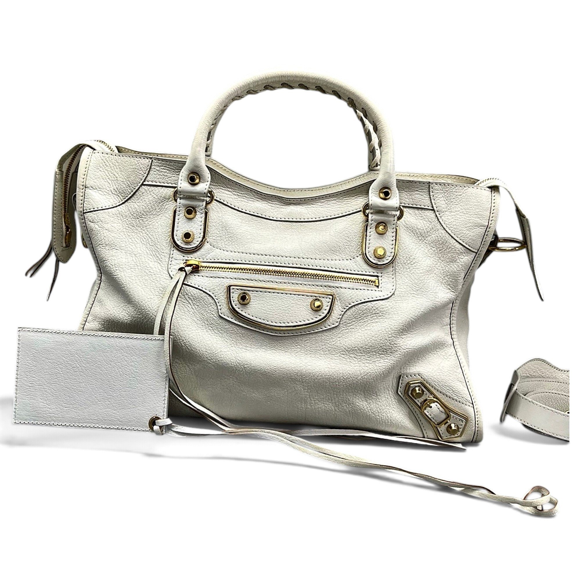 City leather handbag