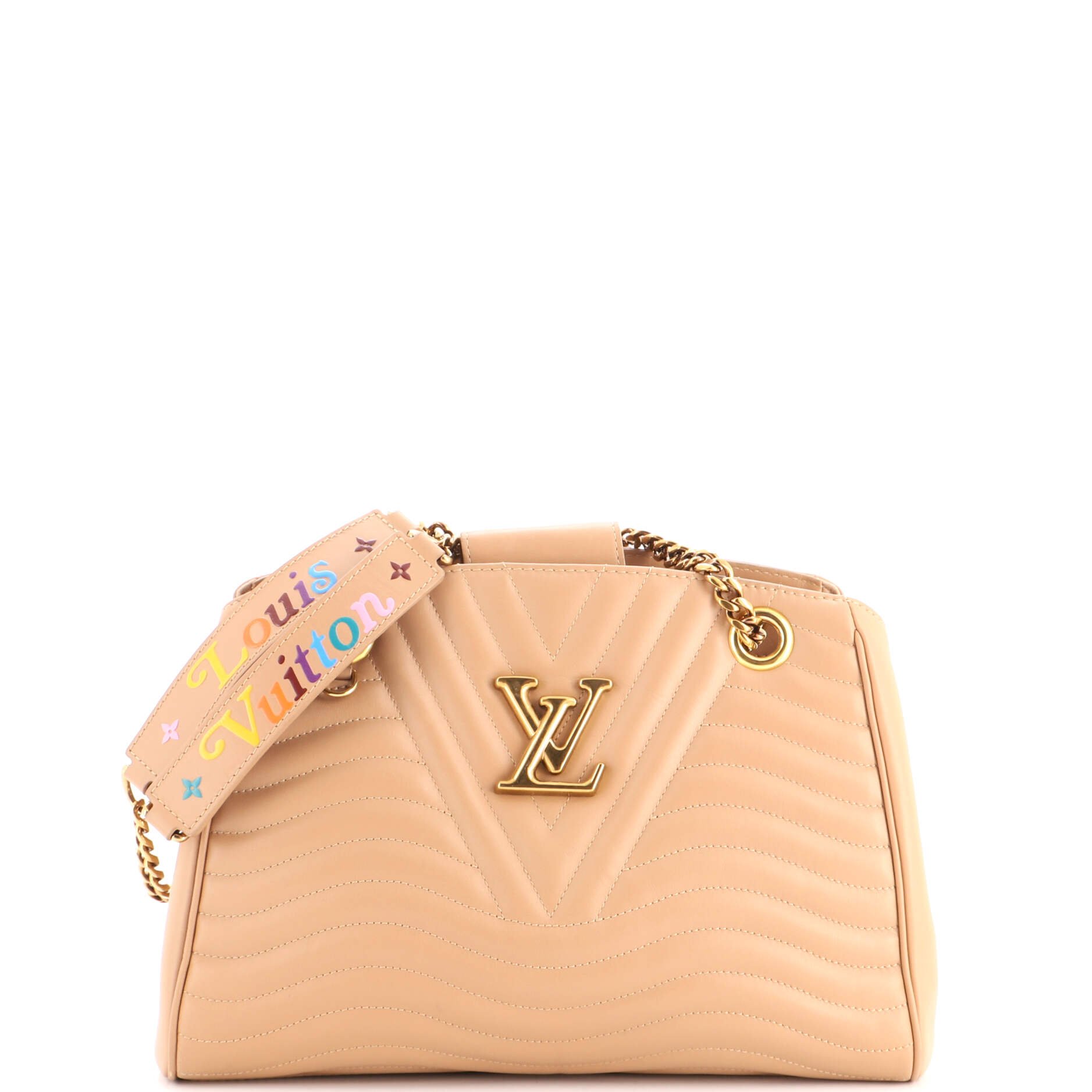 New Wave Chain Tote Quilted Leather