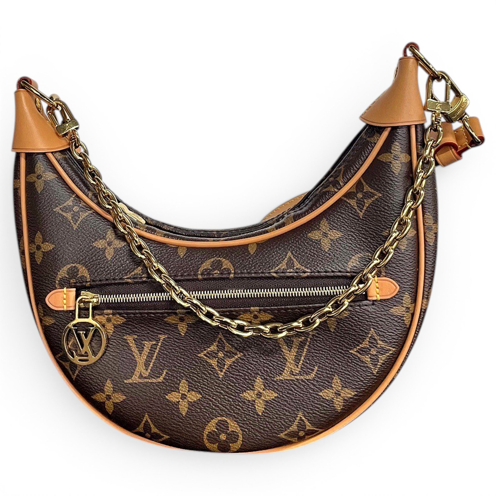 Loop leather handbag