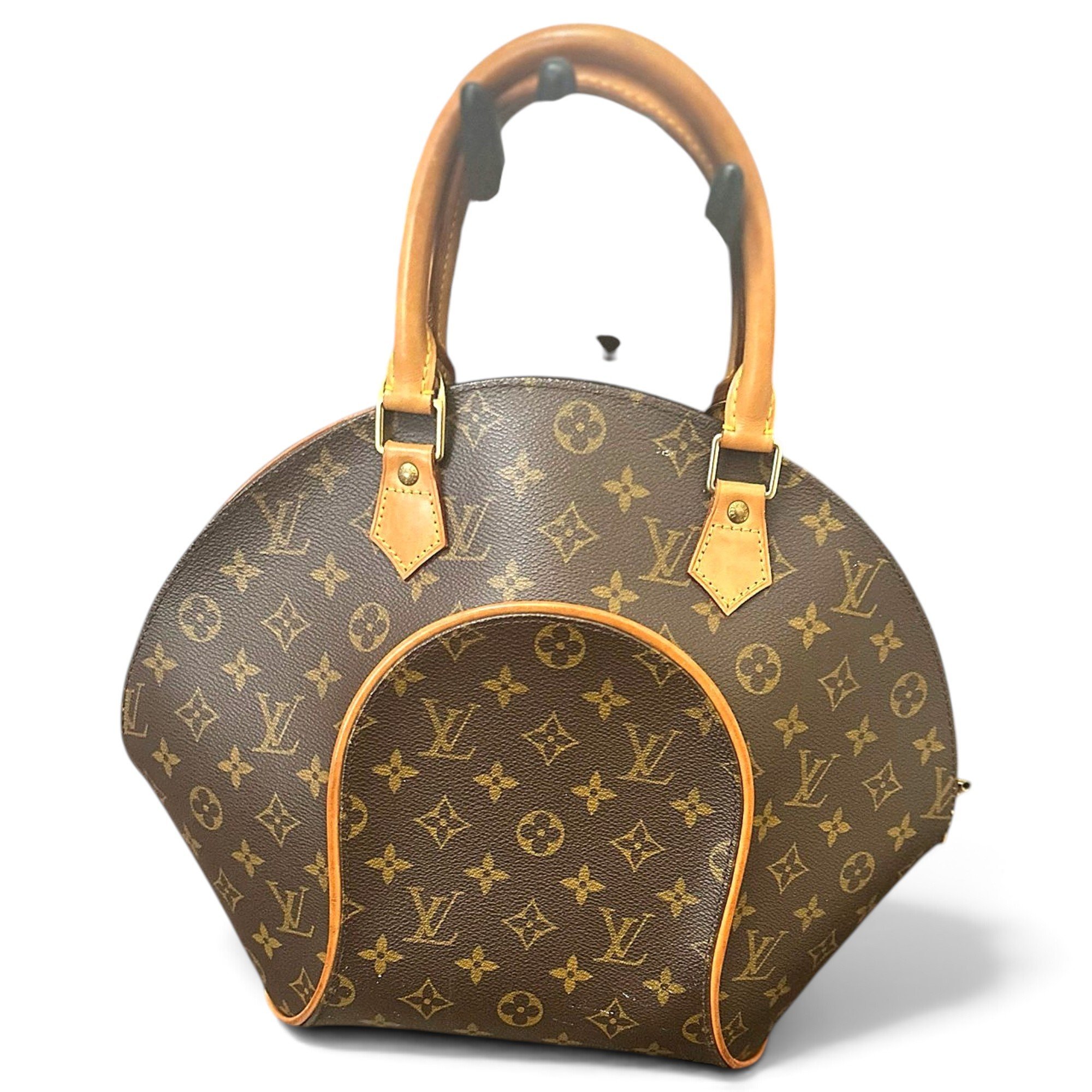 Ellipse leather handbag