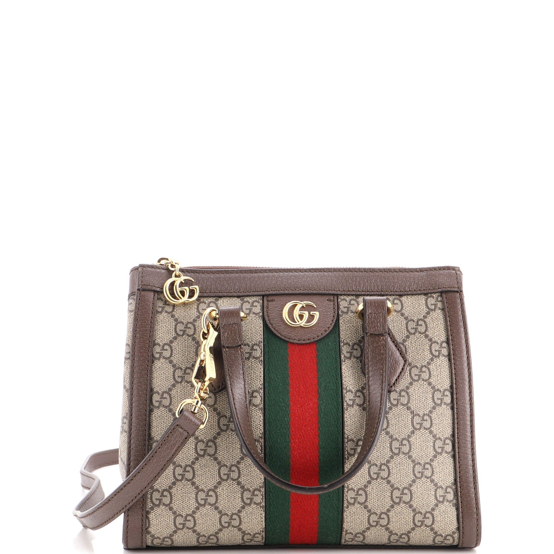 Ophidia Top Handle Tote GG Coated Canvas Small