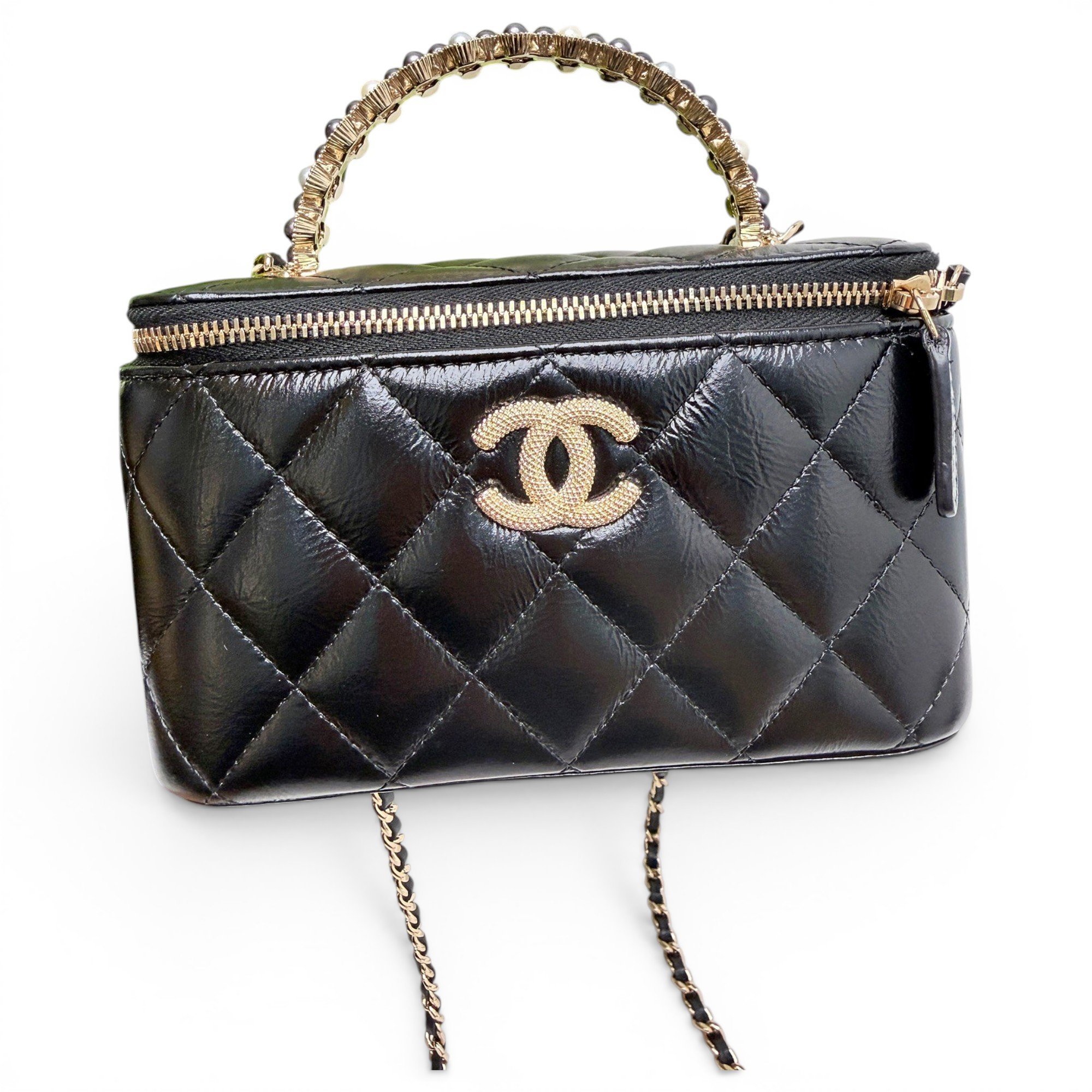 Trendy CC Vanity leather handbag
