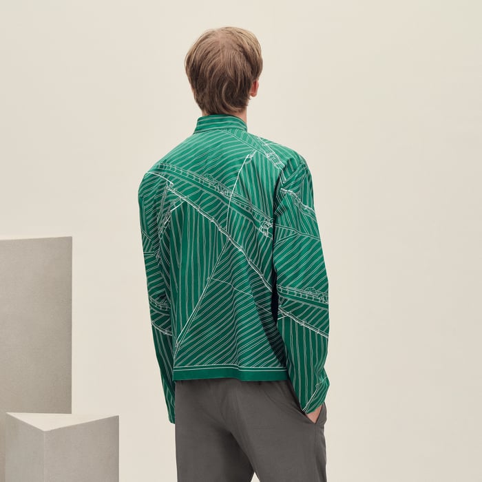 Menthe "Vent Portant Finesse" Zipped Jacket