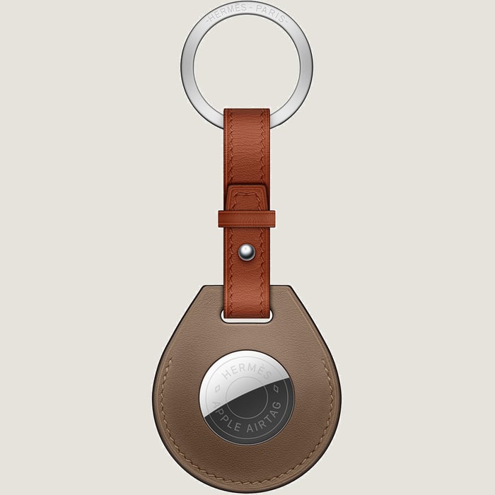 Apple Air Tag Hermès Bicolor Key Ring