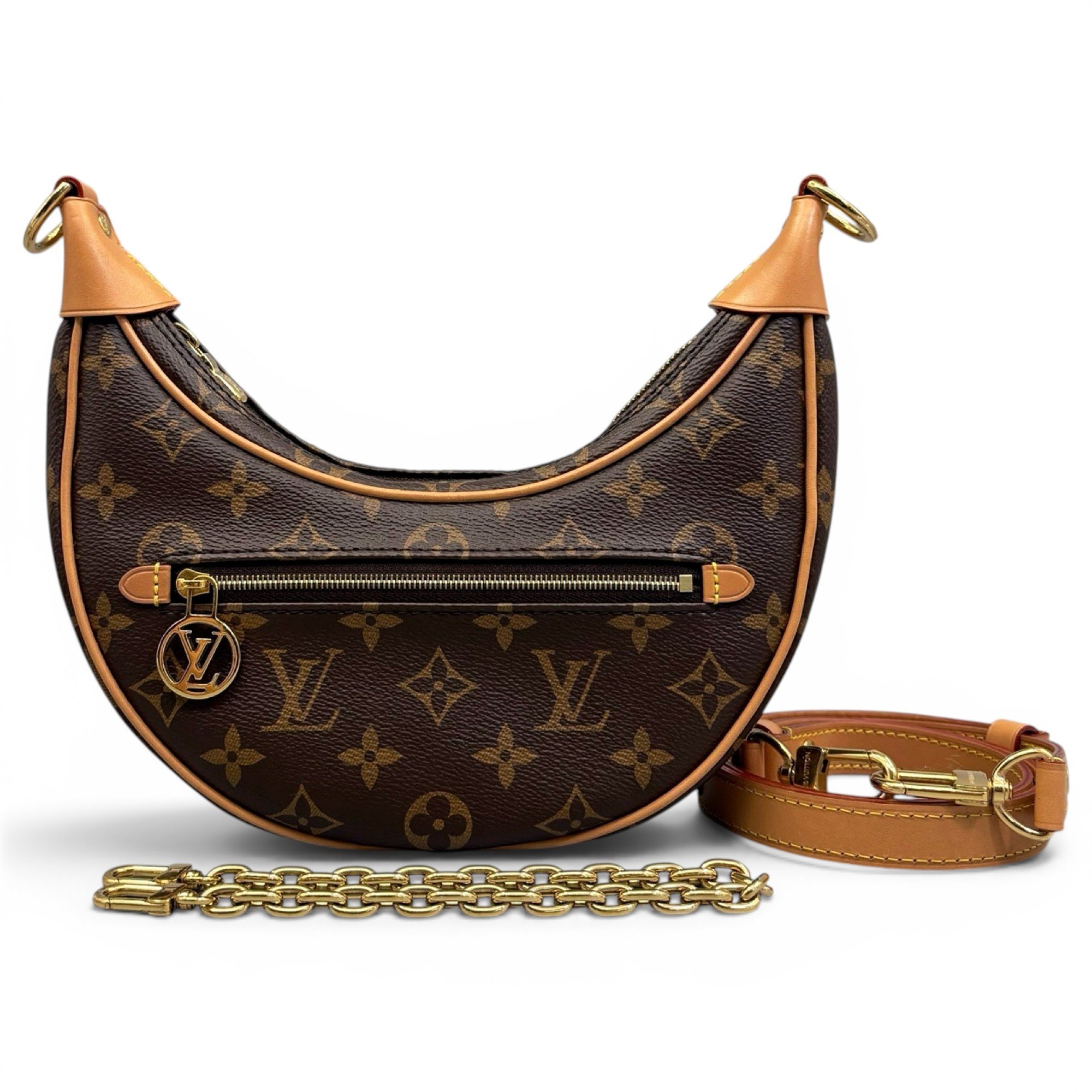 Loop leather handbag