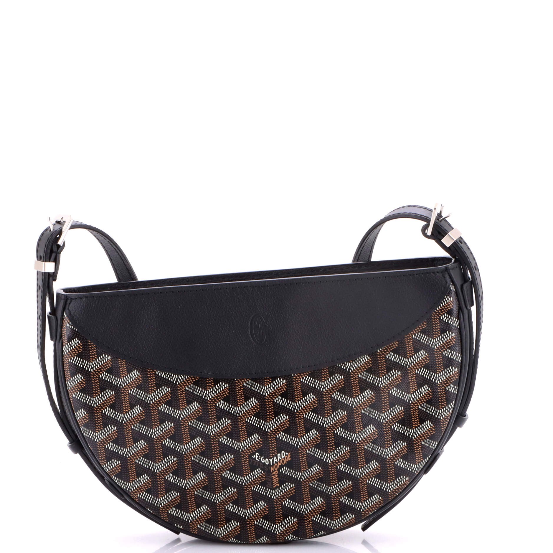 Hirondelle Shoulder Bag Coated Canvas and Leather