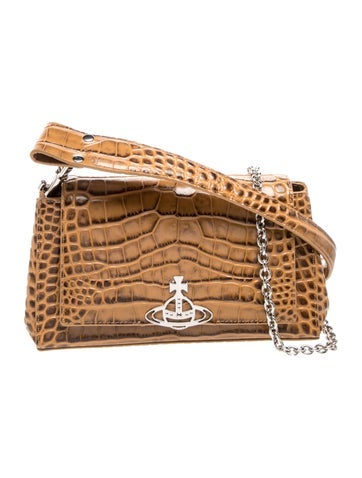 Vivienne Westwood Embossed Leather Shoulder Bag