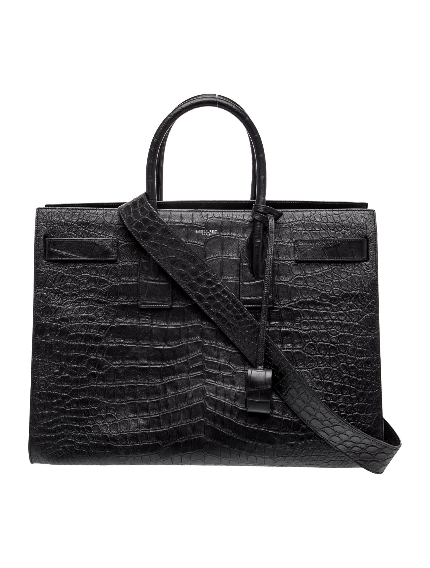 Embossed Leather Sac De Jour Large
