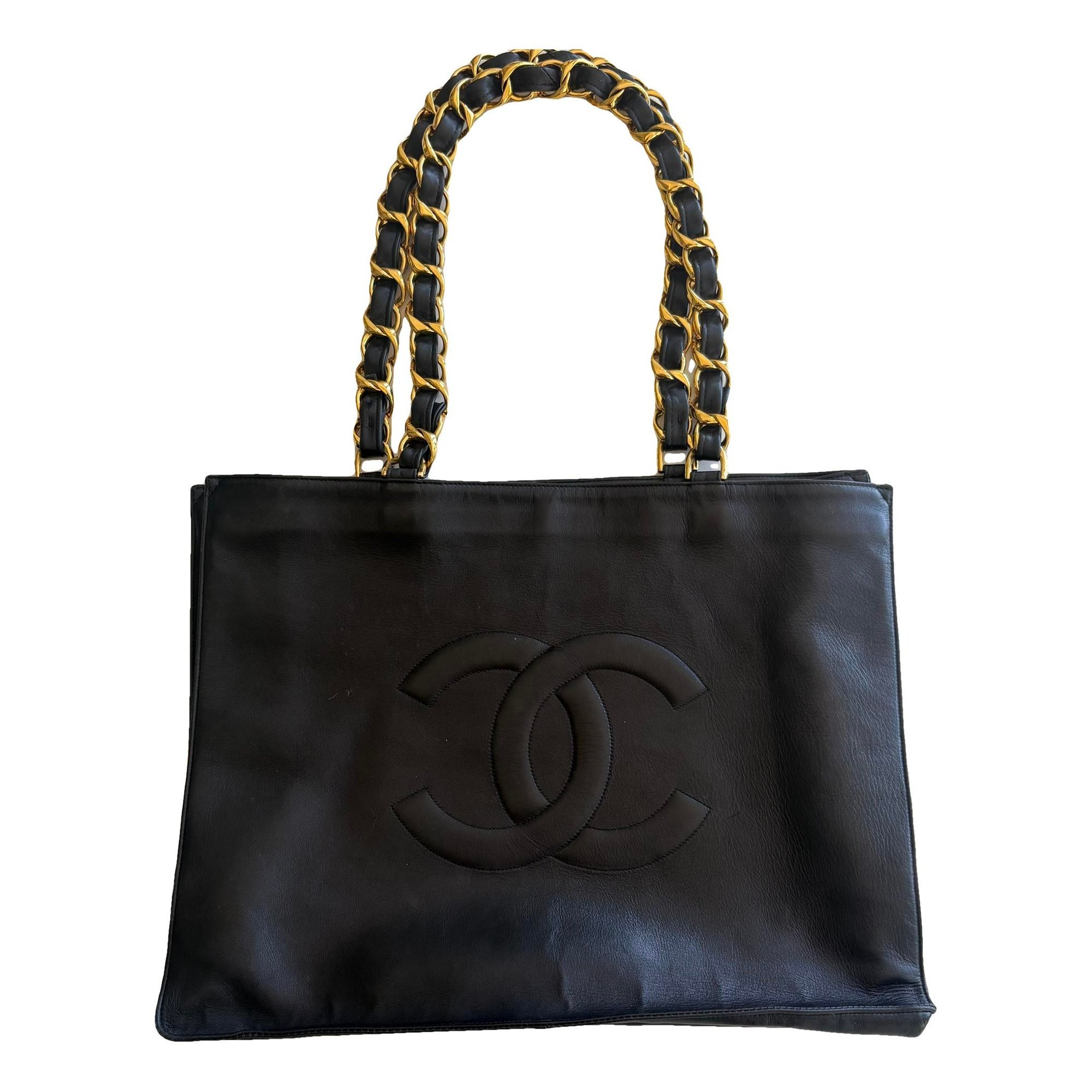 Vintage CC Chain leather tote