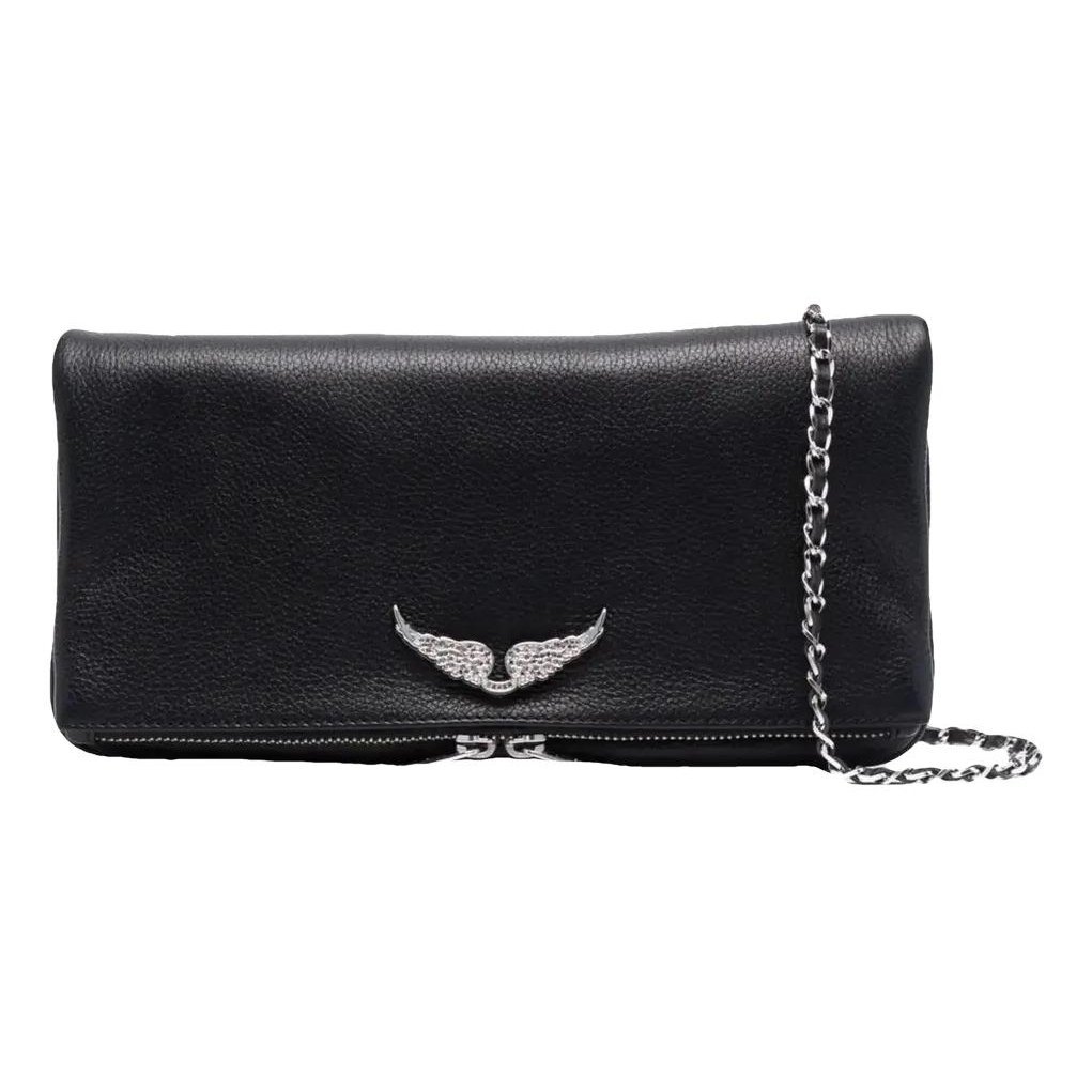 Rock leather clutch bag