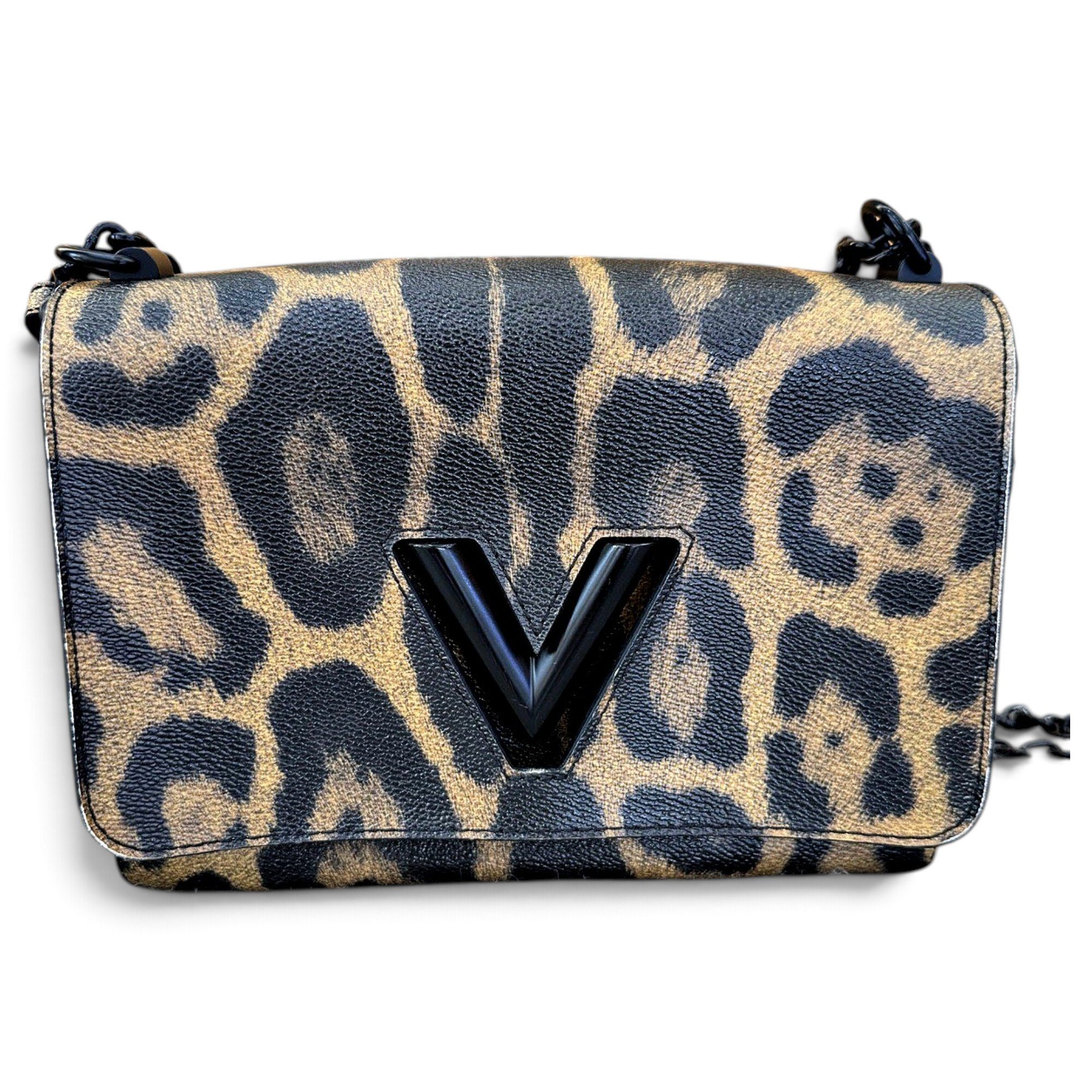 Twist leather crossbody bag