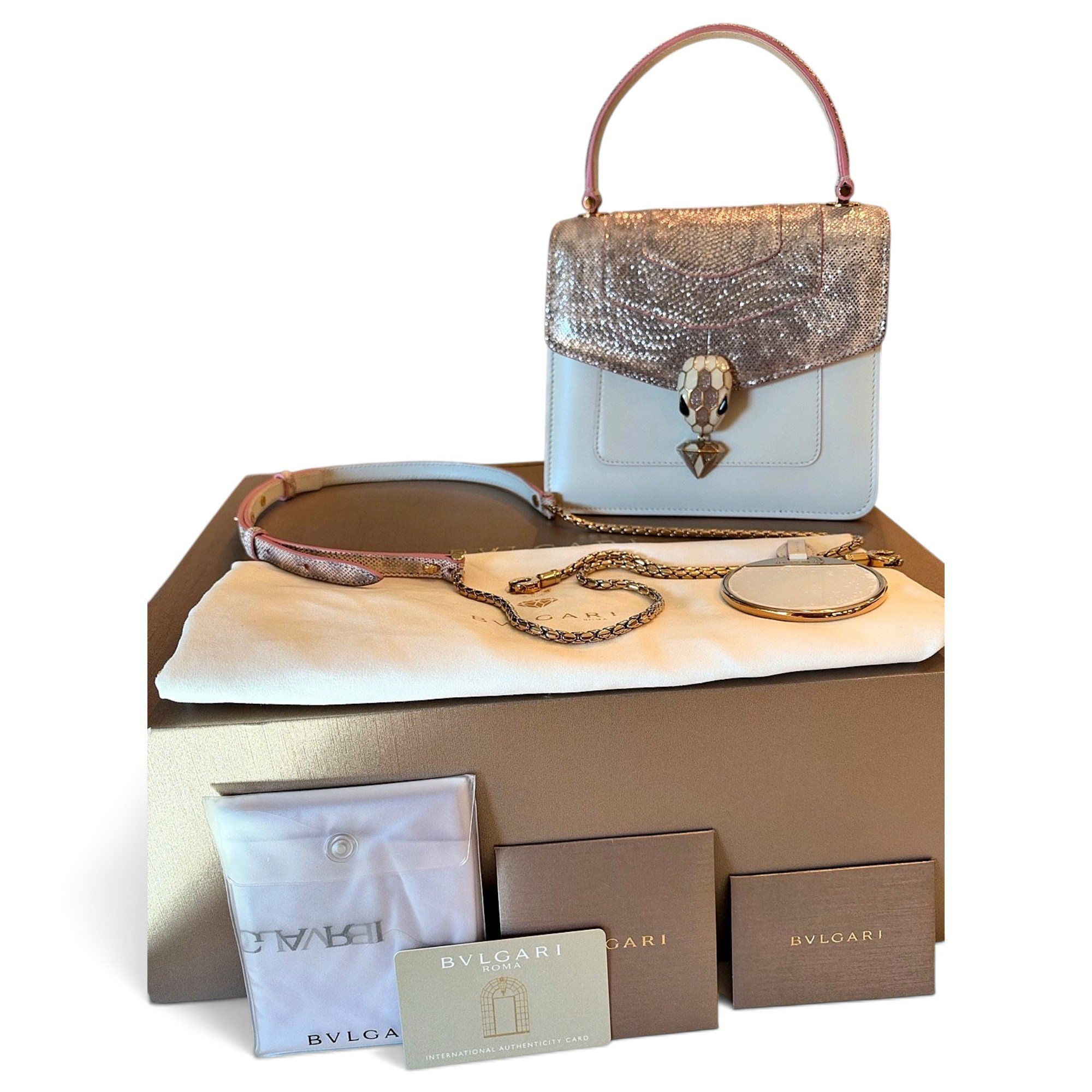 Bvlgari Serpenti leather handbag