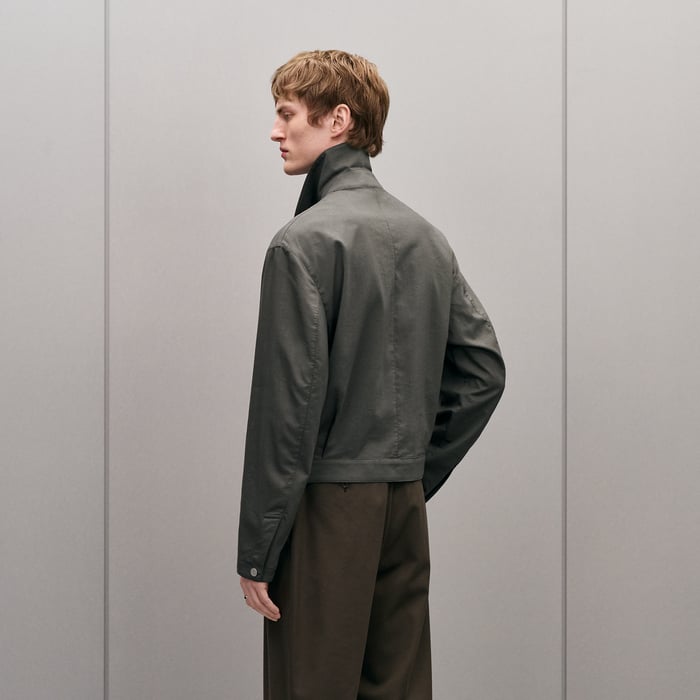 Gris Brûlé "Neo Pique" Straight Cut Jacket