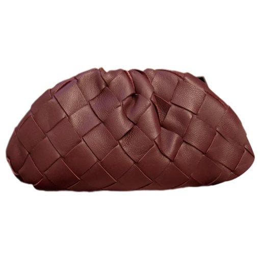 Pouch leather clutch bag