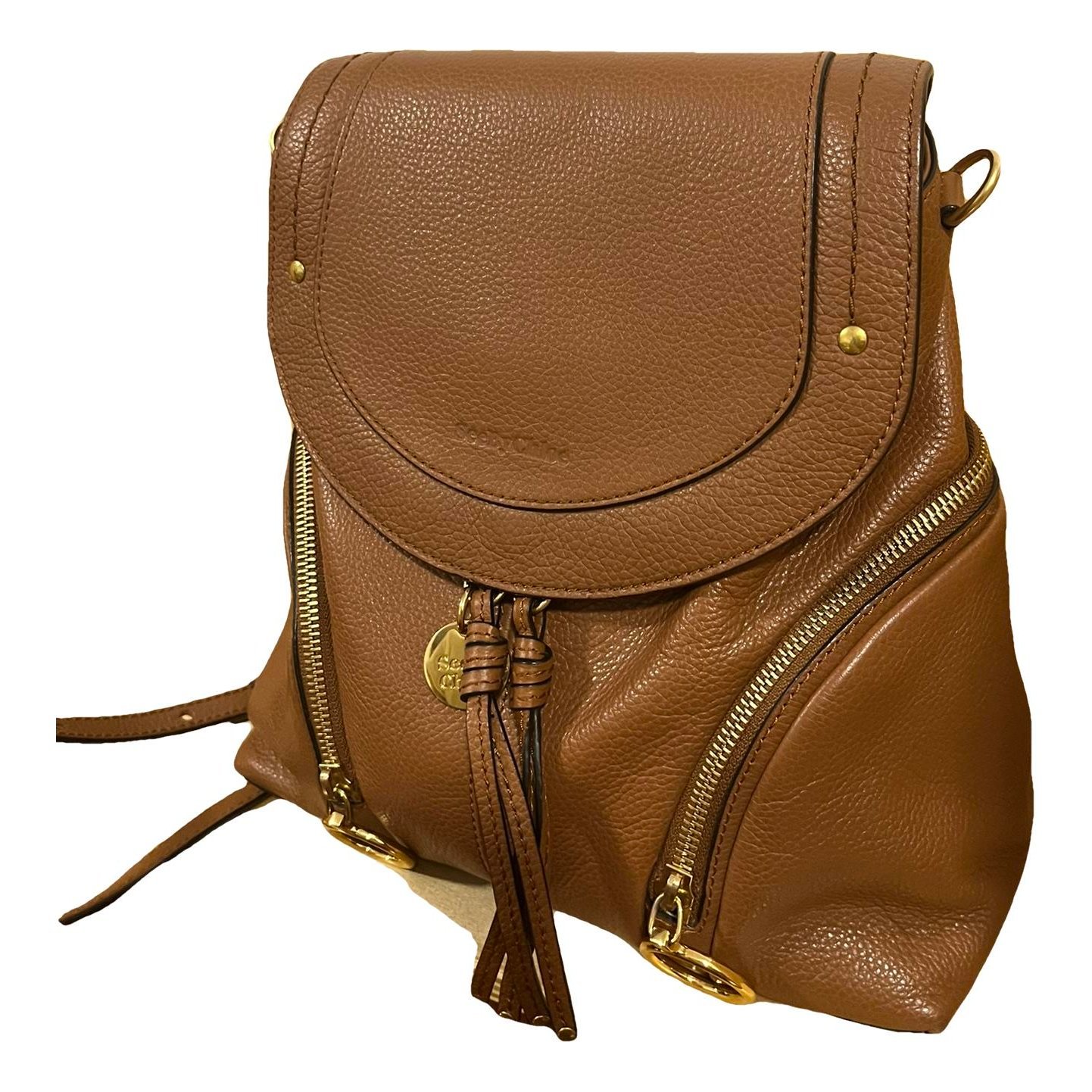 Leather backpack