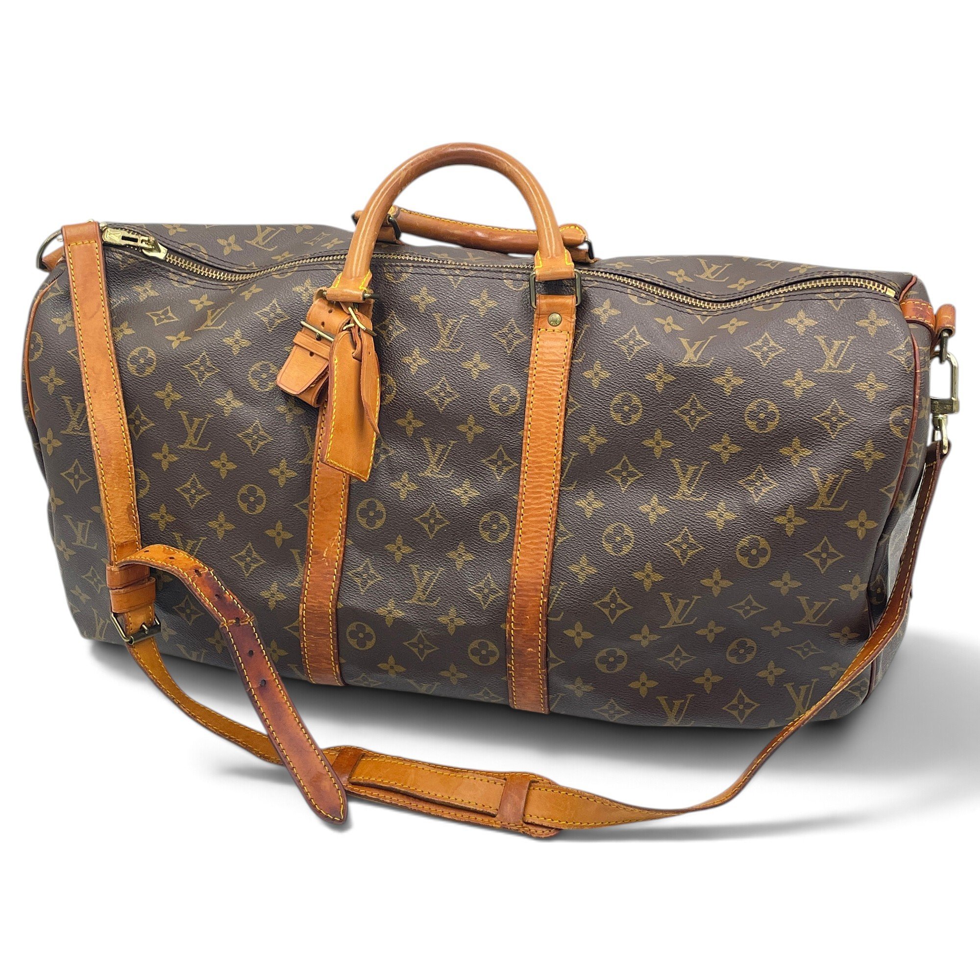 Keepall leather travel bag